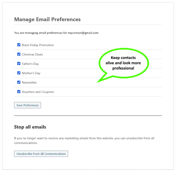 Email Preference Center